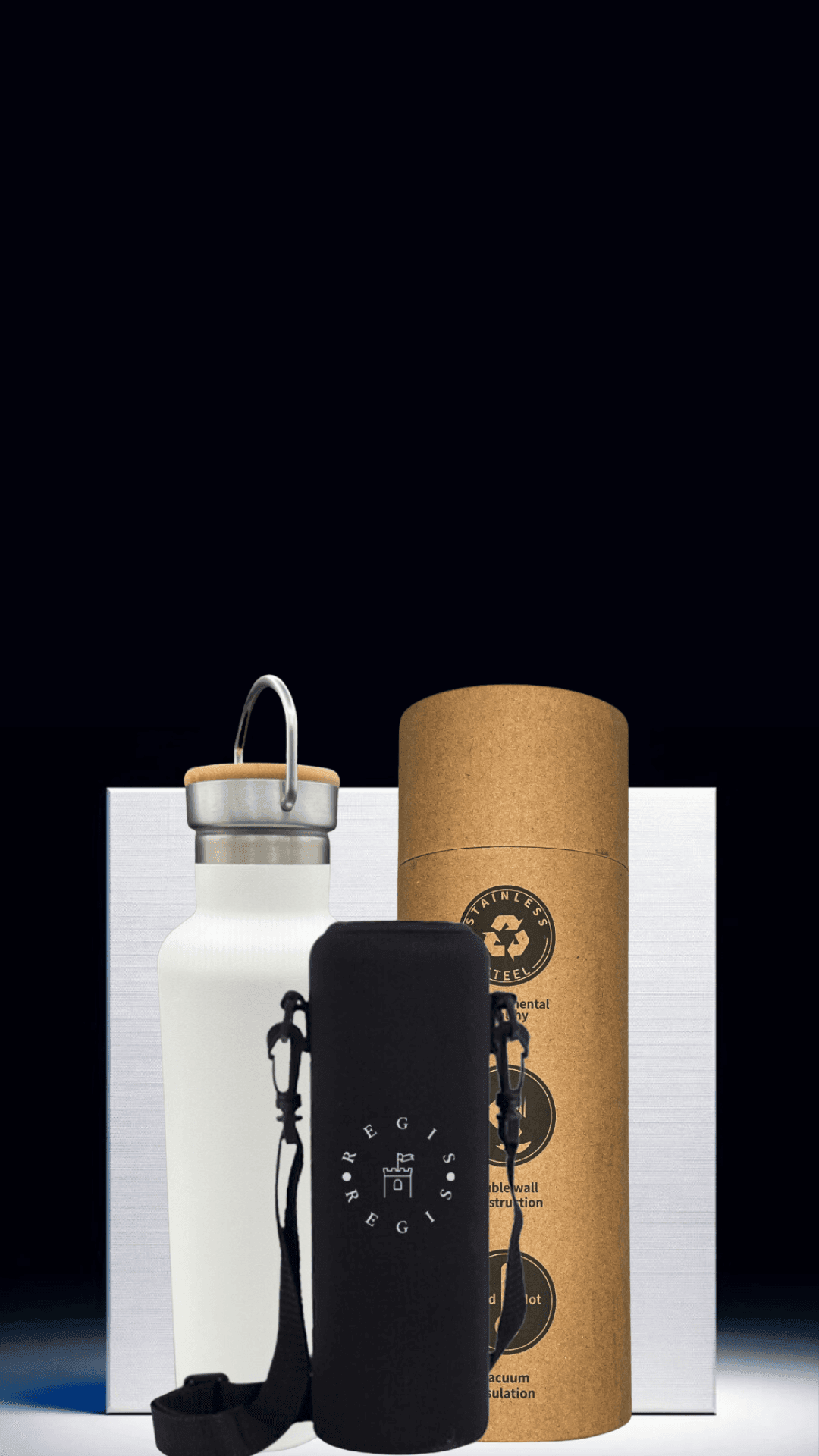 The Regis Sports Water Bottle in White